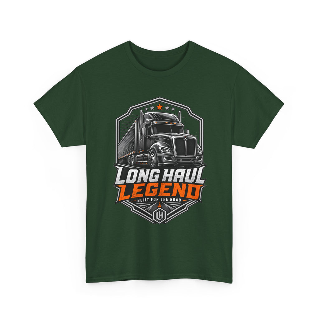 Long Haul Legend Trucker T-Shirt — "Long Haul Legend" Graphic Tee for Truck Drivers & Fans