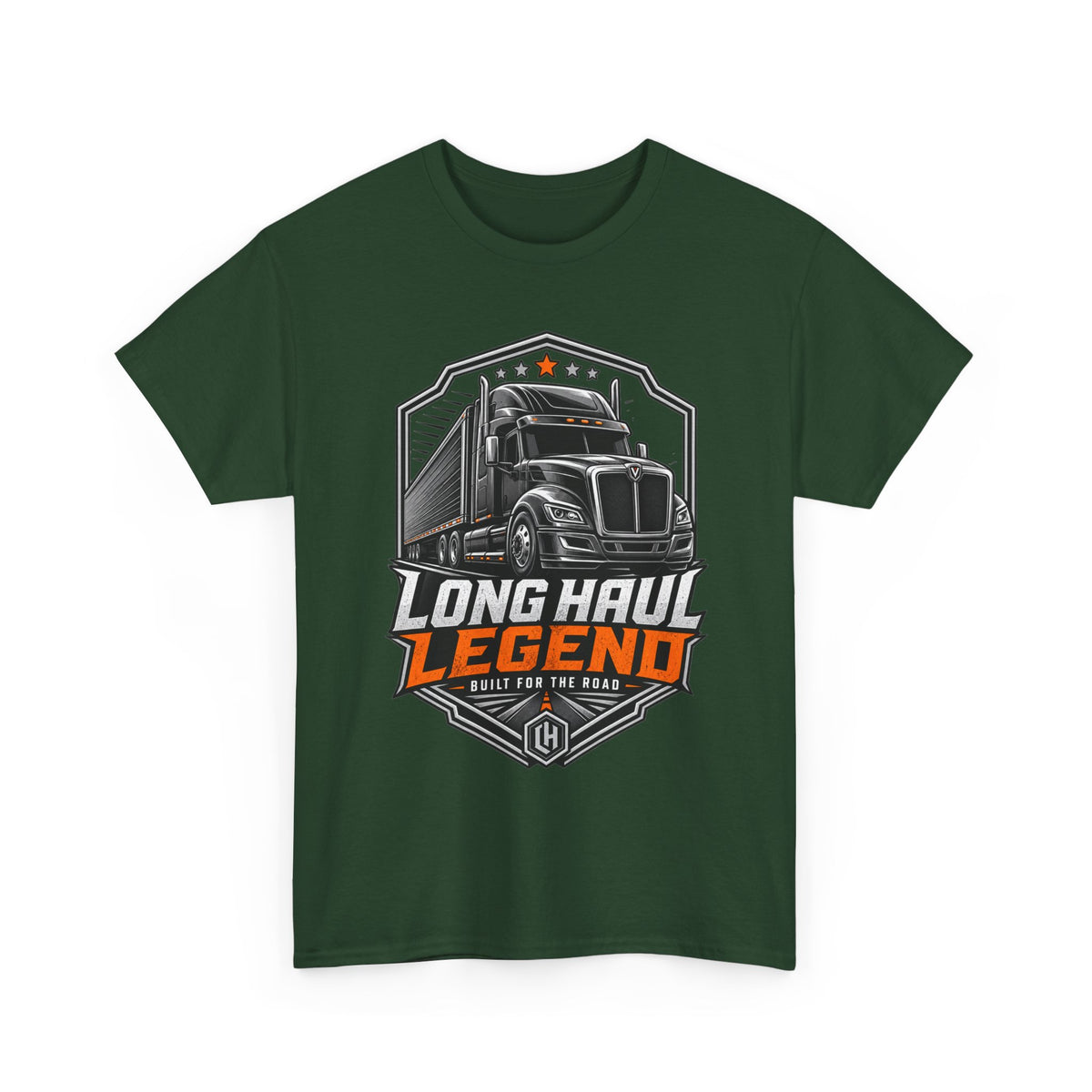 Long Haul Legend Trucker T-Shirt — "Long Haul Legend" Graphic Tee for Truck Drivers & Fans