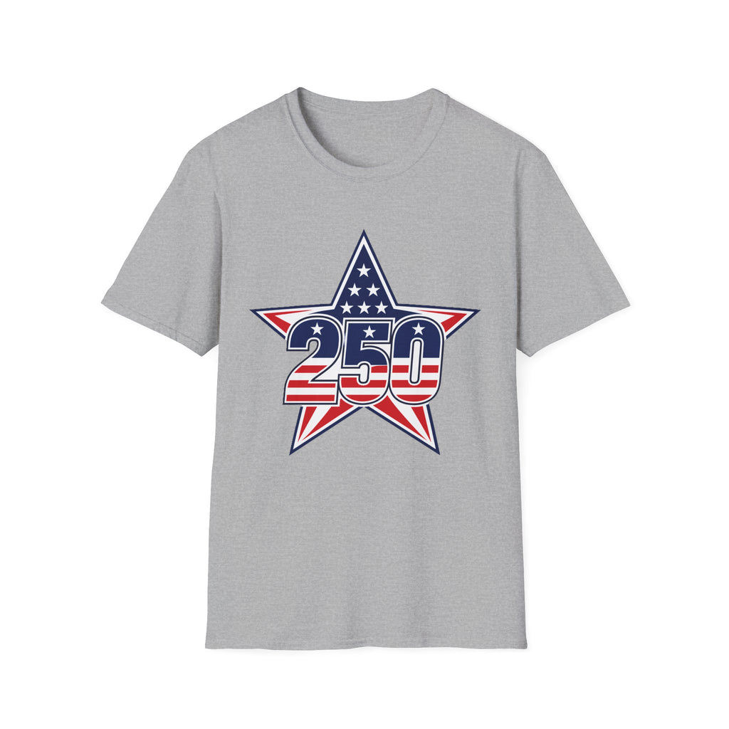 250 Star Graphic T‑Shirt — American Flag Patriotic Design