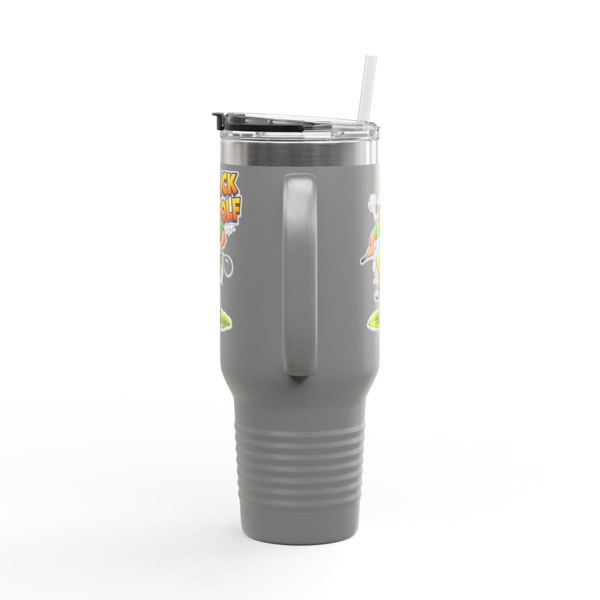 40oz Insulated Travel Mug - Funny 'Guck Golf' Cartoon Golfer Design