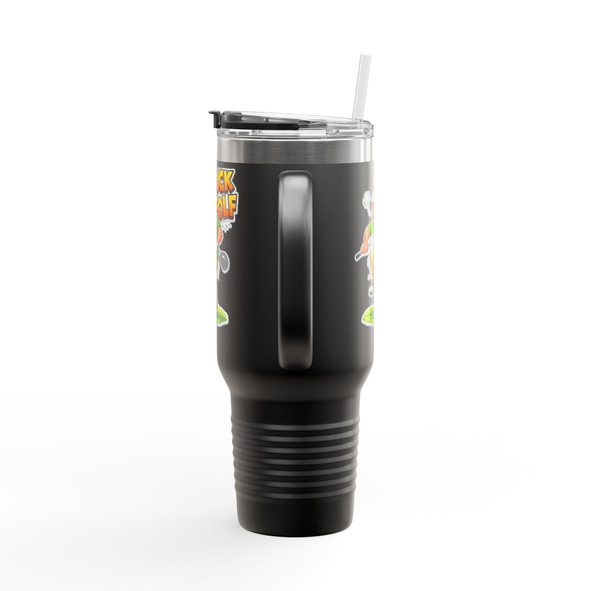 40oz Insulated Travel Mug - Funny 'Guck Golf' Cartoon Golfer Design