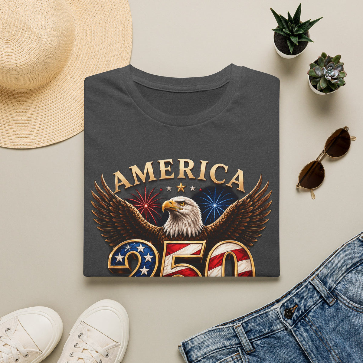 America 250 Centennial Eagle T-Shirt — 1776–2026 Patriotic 250th Anniversary Tee