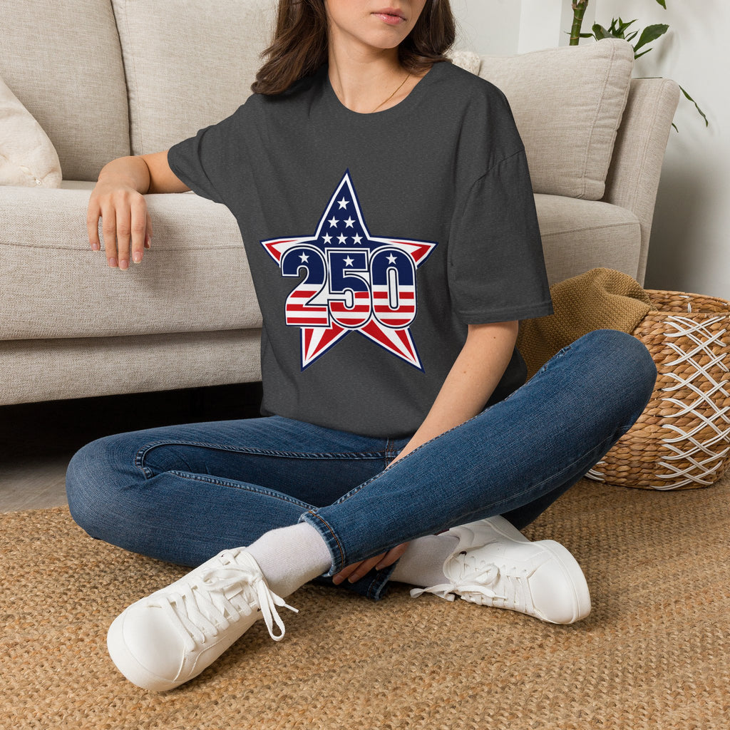 250 Star Graphic T‑Shirt — American Flag Patriotic Design