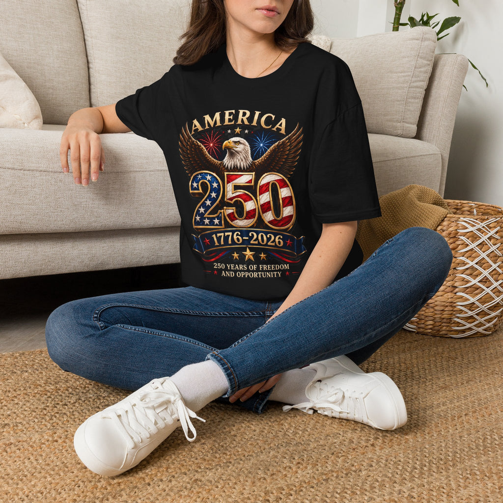 America 250 Centennial Eagle T-Shirt — 1776–2026 Patriotic 250th Anniversary Tee