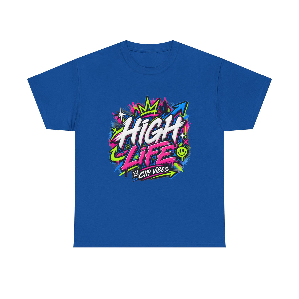 High Life Graffiti T-Shirt — Neon Streetwear “City Vibes” Tee