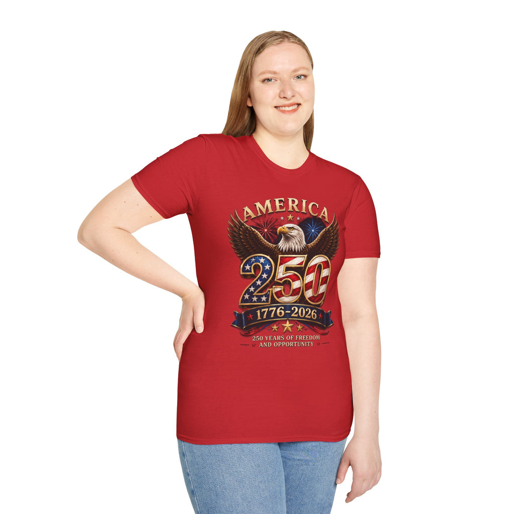 America 250 Centennial Eagle T-Shirt — 1776–2026 Patriotic 250th Anniversary Tee
