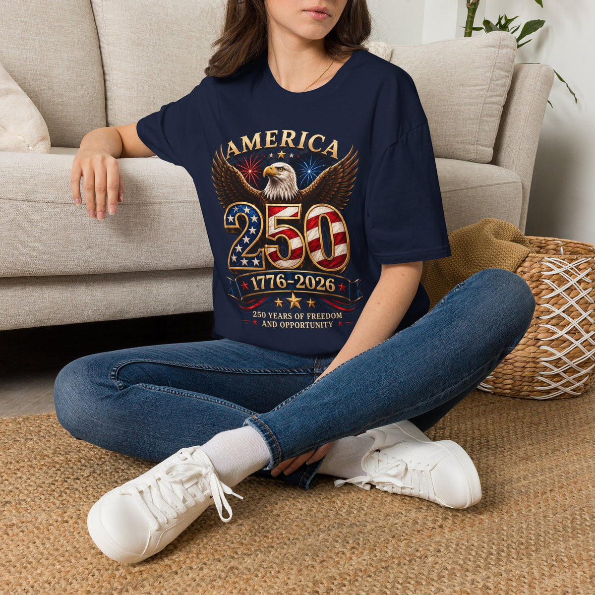 America 250 Centennial Eagle T-Shirt — 1776–2026 Patriotic 250th Anniversary Tee