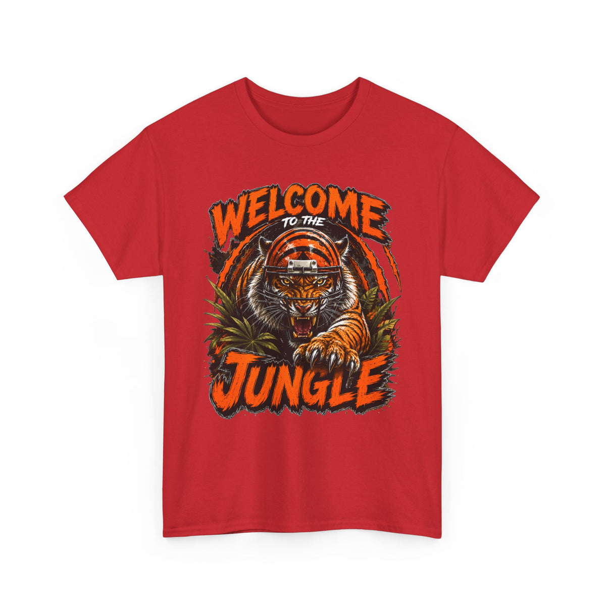 Welcome to the Jungle Tiger T‑Shirt — Retro Orange Graphic Tee
