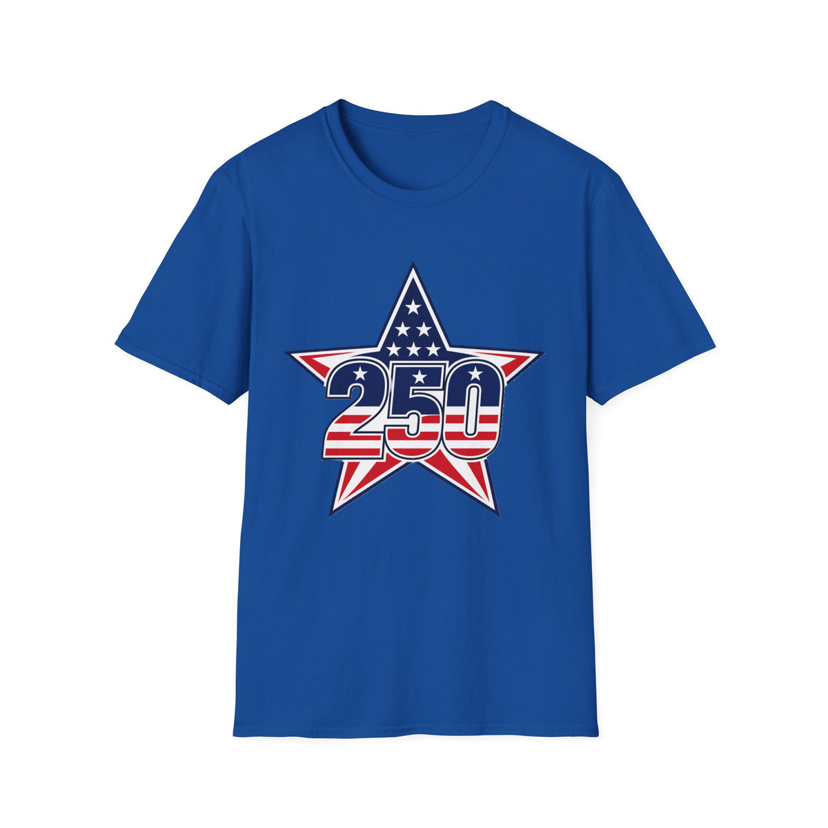 250 Star Graphic T‑Shirt — American Flag Patriotic Design