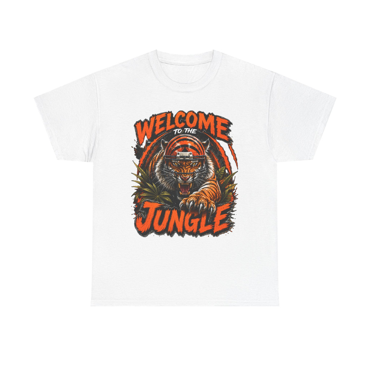 Welcome to the Jungle Tiger T‑Shirt — Retro Orange Graphic Tee