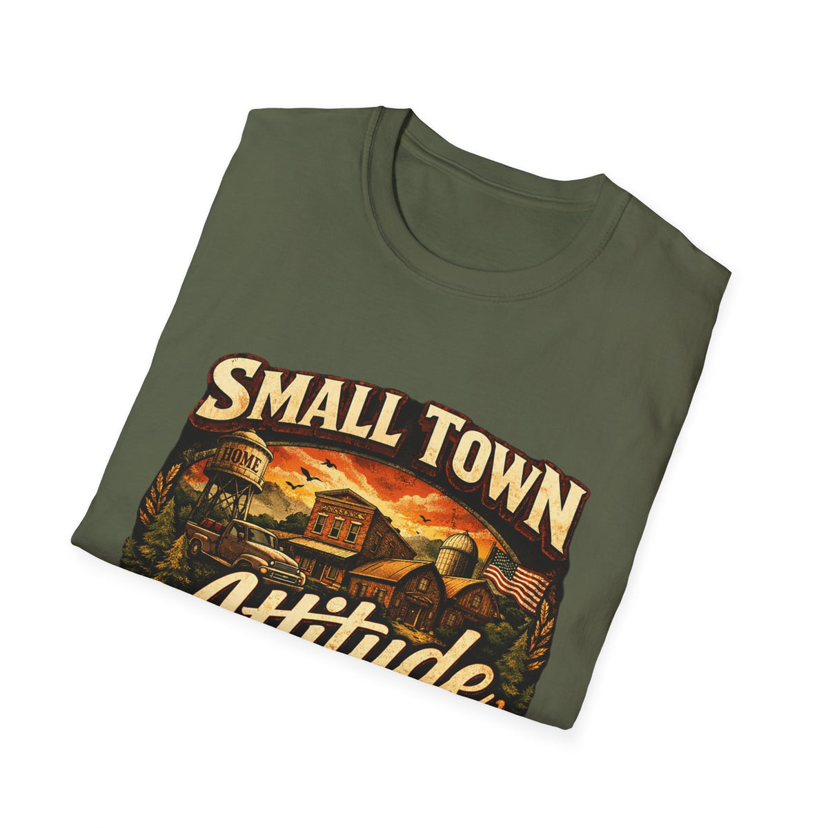 Small Town Attitude T-Shirt — Vintage Country Life Graphic Tee