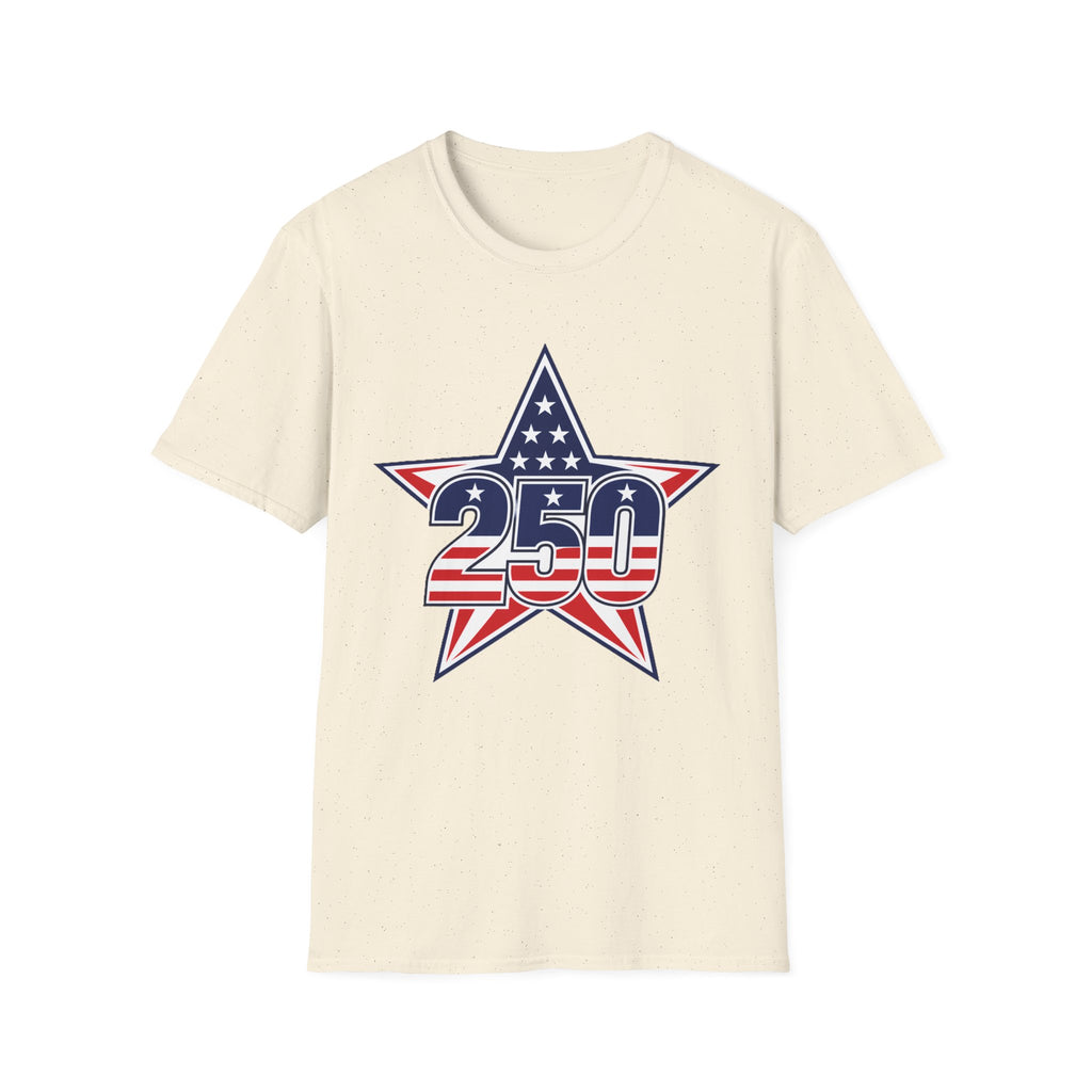 250 Star Graphic T‑Shirt — American Flag Patriotic Design