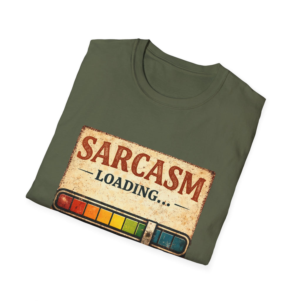 Sarcasm Loading T-Shirt — Funny Retro Progress Bar Tee